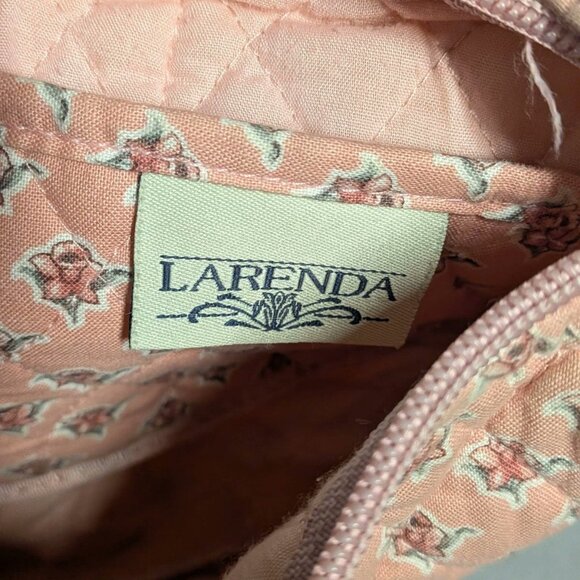 Larenda Designs Women's Pink Floral Quilted Shoulder Purse #2 - Picture 4 of 6